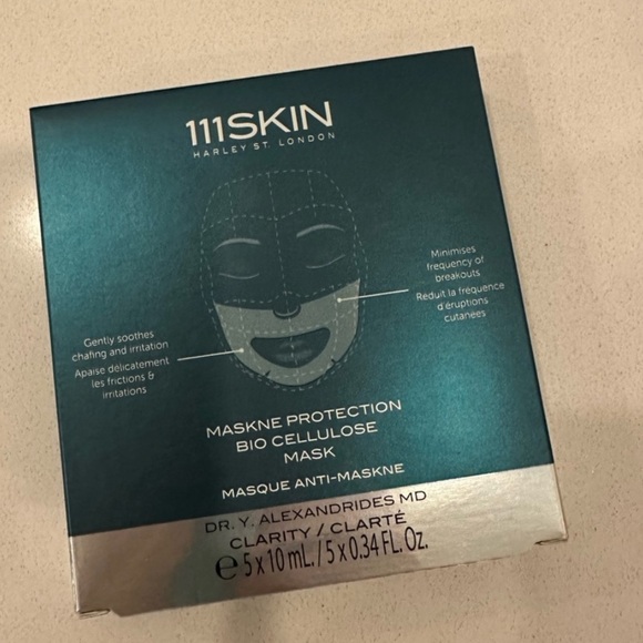111 Skin Maskne Protection Bio Cellulouse Mask (Pack of 5). - Picture 2 of 5